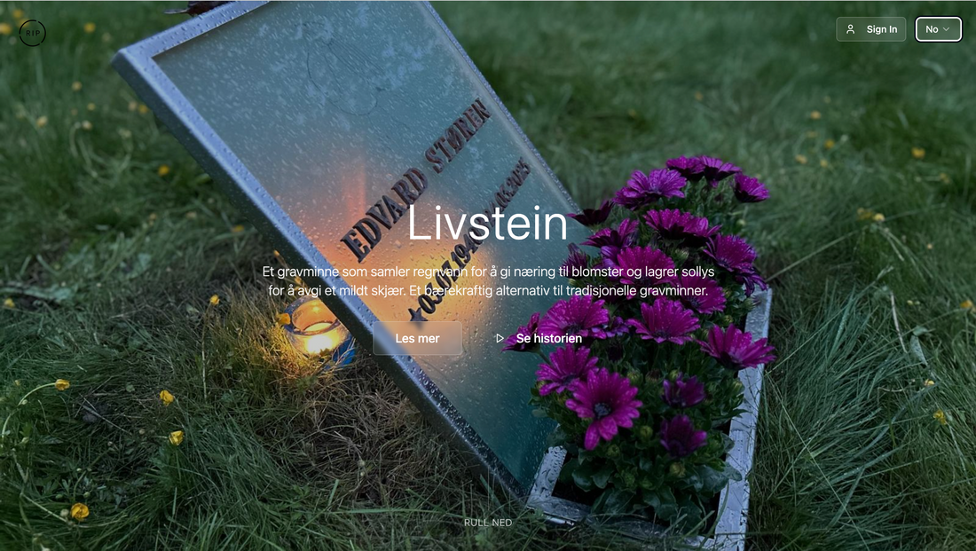 Livstein får sin egen nettside – prøver ut nytt design på livstein.no